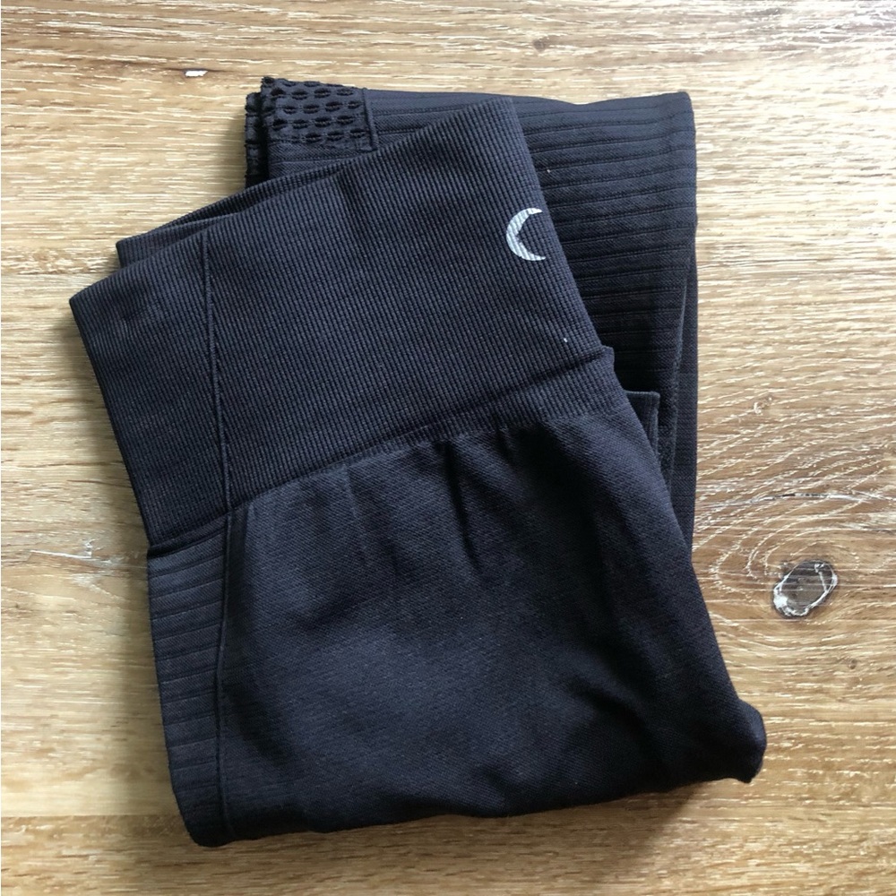 Zyia Active - All Black Moto compression legging with cutouts